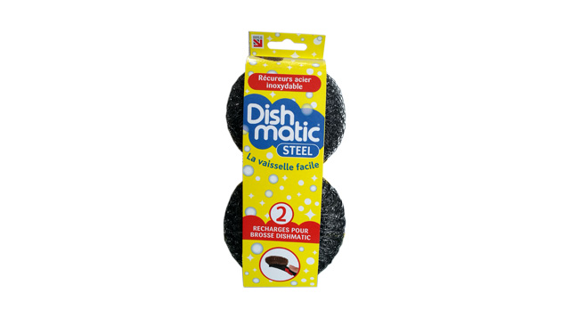 Éponge à récurer Dishmatic Sans égratignure 2 emballages grand public avec  3 éponges